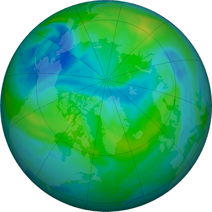 Arctic ozone map for 13 September 2018